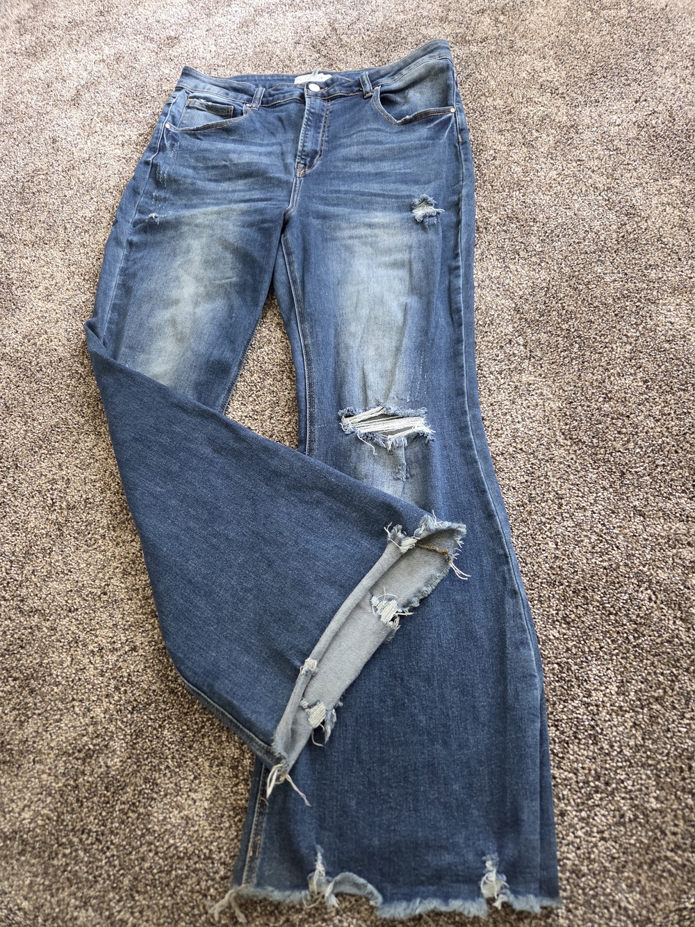 1017 Women's Distressed Blue Ripped Jeans
